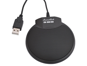 Sound Tech CM-1000USB Table Top Conference Meeting Microphone with Omni-Directional Stereo USB Plug