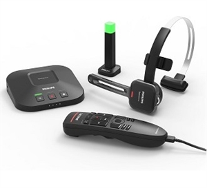 Philips SpeechOne PSM6500 Wireless Dictation Headset  with Docking Station, Status Light and Remote Control