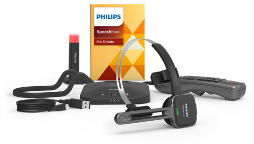Philips SpeechOne PSM6800 Wireless Dictation Headset with SpeechExec Software