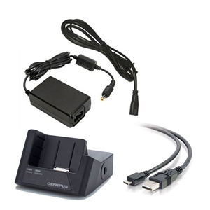 Olympus Accessories Kit (Cradle, Power Adapter & USB Cable ) for DS-9500, DS-9000 & DS2600